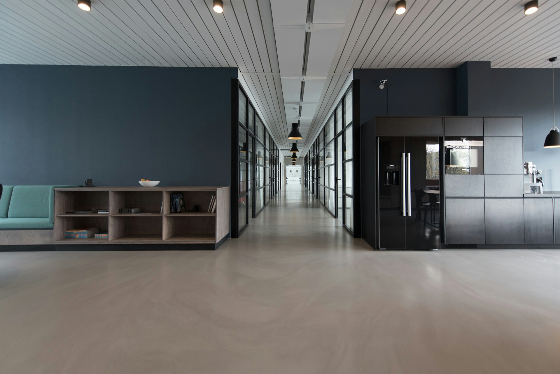 Modern open office with workstations representing enterprise IT